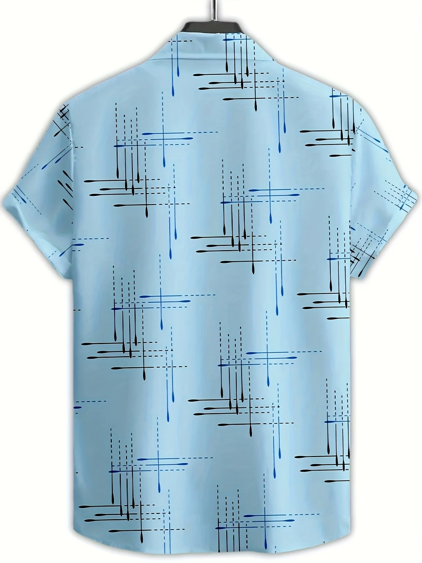 The new men's short-sleeved shirt for summer 2025 is breathable lightweight casual and fashionable with 3D printing
