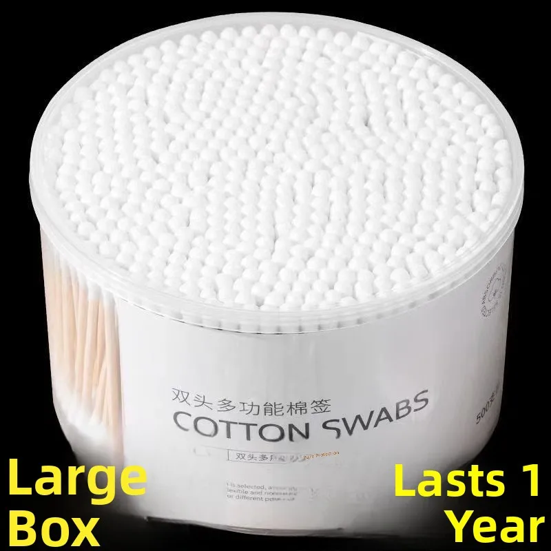 Disposable Double-Headed Sharp Cotton Swabs Ear Cleaning Makeup Remover Household Ear Spoon Cotton Buds Non-Quantity Packaged