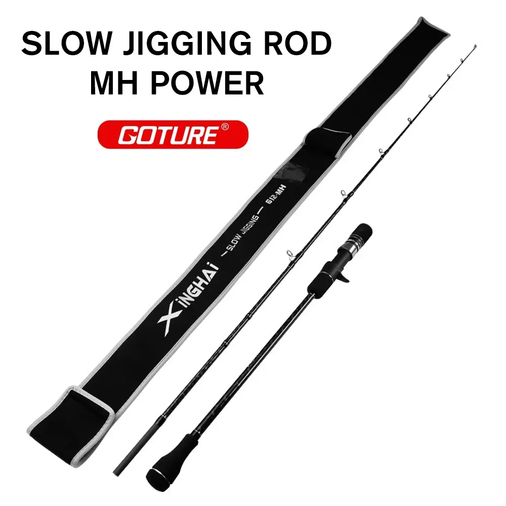 Goture Slow Jigging Rod 1.83M 1.91M Hard Action Spinning Casting Boat Rod High Quality MH Power Sea Fishing Tackle 