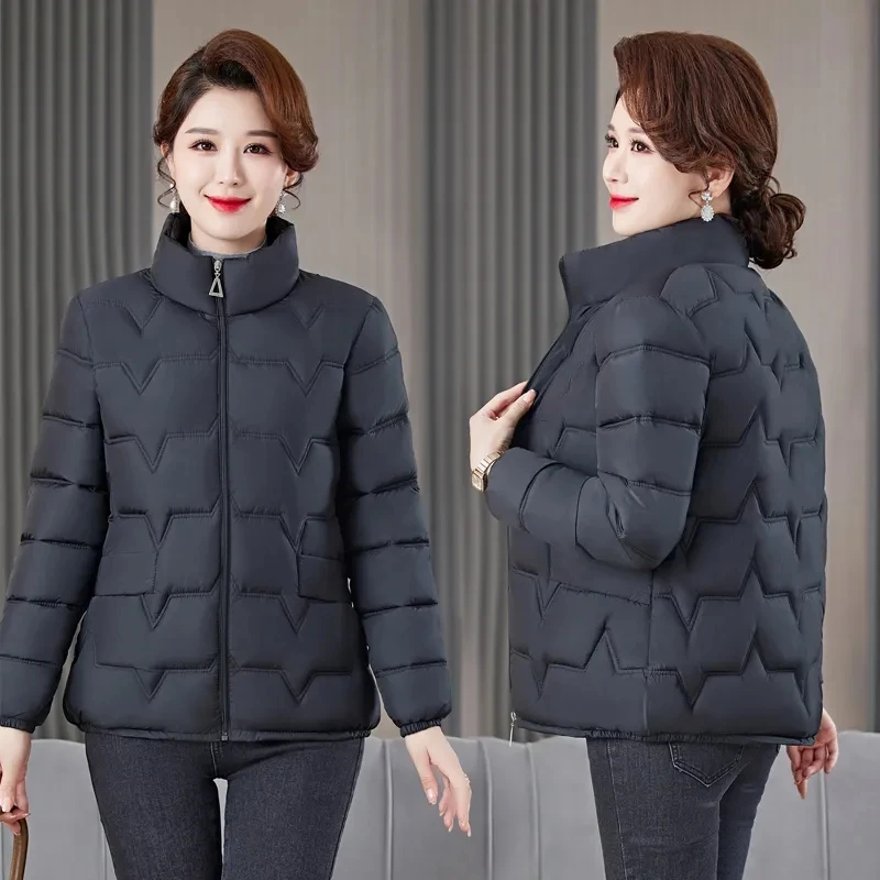 Winter Jackets for Women Coat Slim Thick Warm Puffer Parkas Korean Clothing Zipper Quilted Coat Casual Female Outwear Streetwear