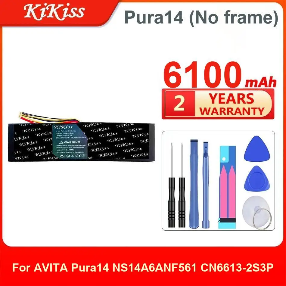 

Аккумулятор Kikiss 6100 мАч Pura14 (без рамки) для AVITA Pura1 4 NS14A6ANF561 CN6613-2S3P