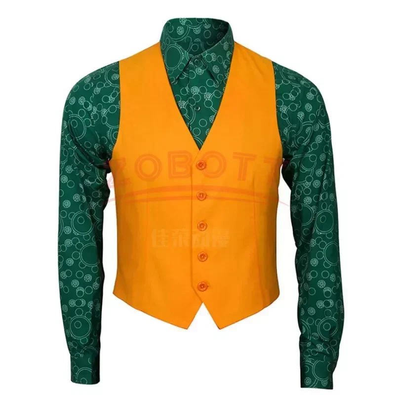 فيلم جوكر ذكر تأثيري حلي أنيمي شخصية هالوين زي تأثيري حلي مجموعة قناع شعر مستعار موحد #4