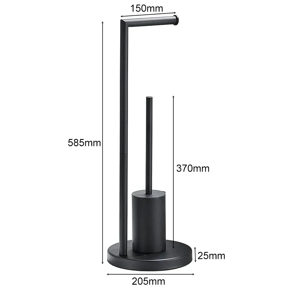 Golden Toilet Brush Holder with Toilet Paper Holder Stainless Steel Cleaning Tools Toilet Brushes Floor Standing Accesorio Baño
