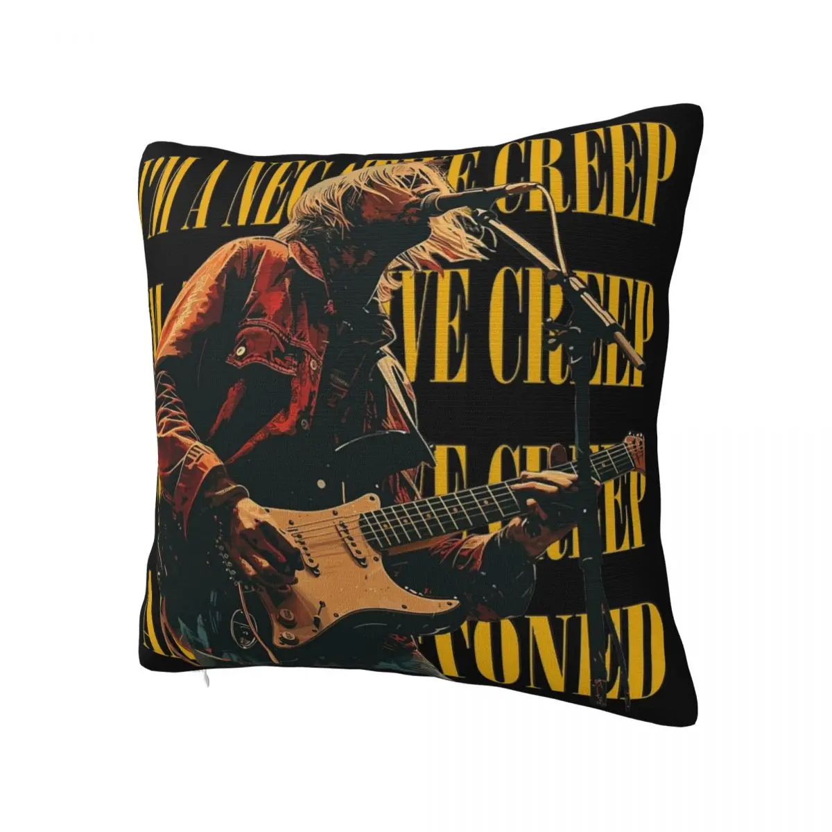 Kurt Cobain federa stampa fodera per cuscino in poliestere decorazione fodera per cuscino da tiro Home Square 45x45cm