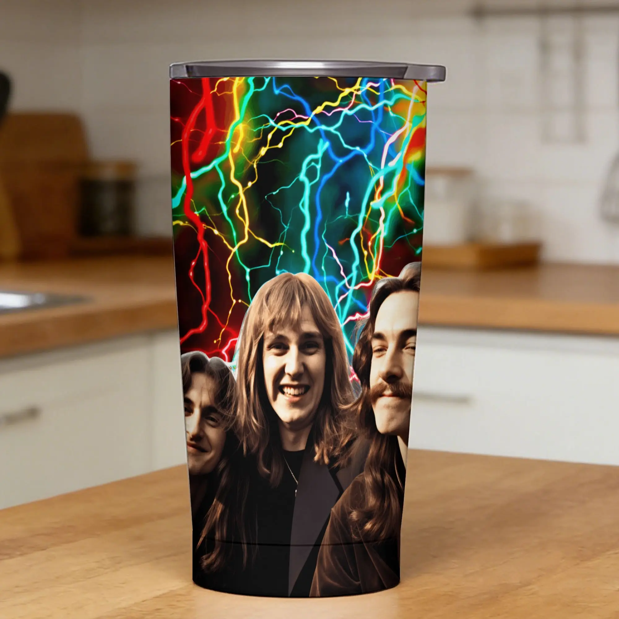 Rush Band Tumbler  Cold and Hot Keep Heat Stainless Steel Thermal Mug Custom Mugs Cup,