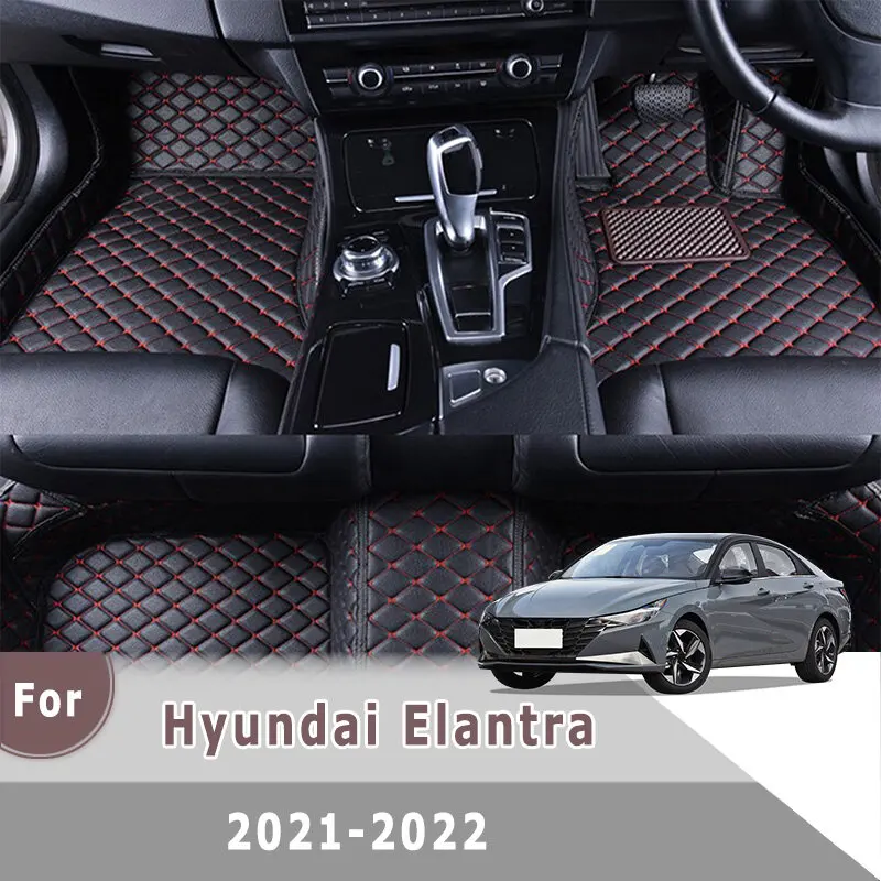 

RHD Car Floor Mats For Hyundai Elantra 2021 2022 2023 Custom Carpet Foot Pad Auto Interior Accessories