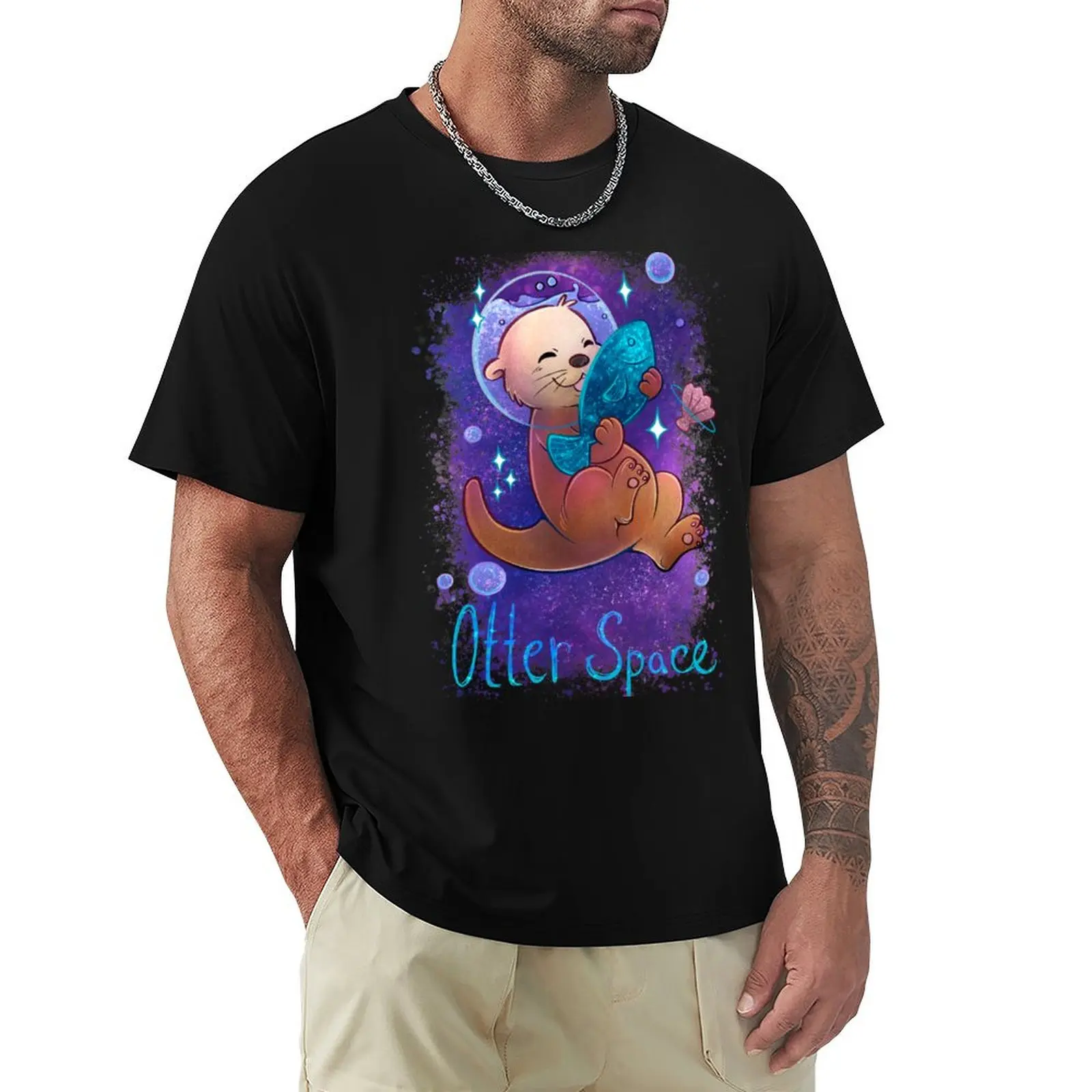 

Kawaii Otter Space T-Shirt Urban Casual Loose Fit Tee