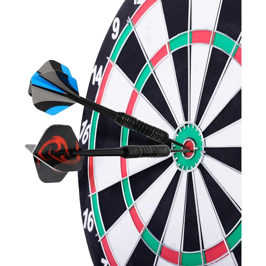 Accmor 12 Pack Steel Tip Darts 24G Professional Metal Darts Set for Dartboard Game Night Bar Home and Competitive Play with Hig