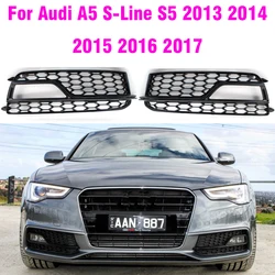 Car Front Fog Light Lamp Cover Honeycomb Grill Bumper Grille For Audi S5 A5 S-Line Bumper 2013 2014 2015 2016 8T0807682M