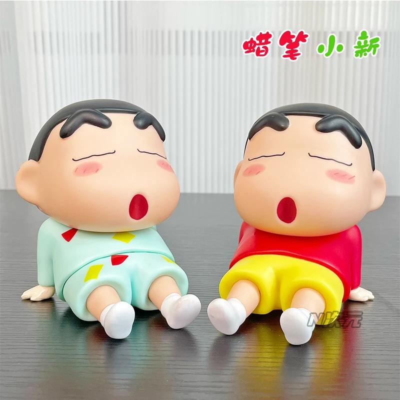 Crayon Shin Chan Mobile Phone Holder Cute Anime Desktop Ornament Figure Cute Doll Anime Trendy Gift Mobile Phone Holder