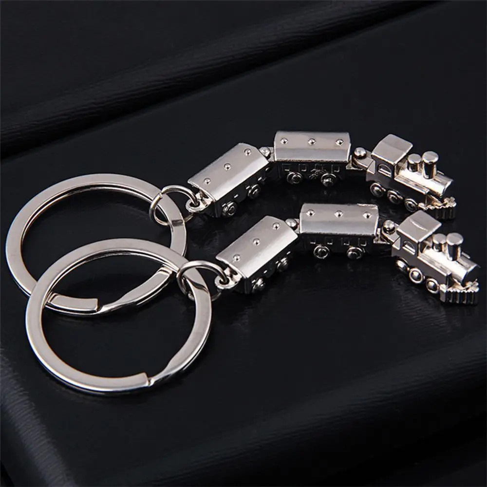 Delicate Alloy Train Shaped Metal Bag Decro Key Ring Fashion Jewelry Key Holder Key Chain