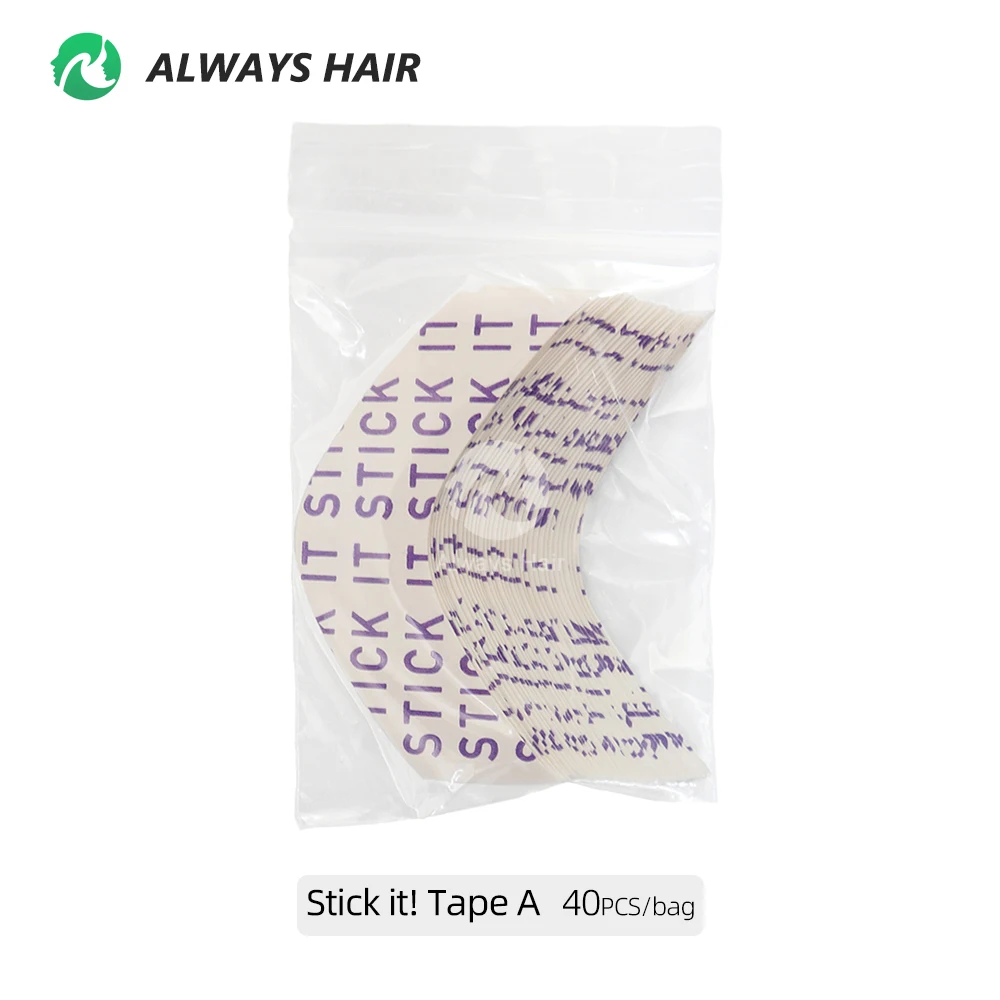 40 Pcs / Bag High Stick It Thin Toupee and Wig Adhesive Tape Lightweight And Comfortable Double Sided Lace Wig Tape