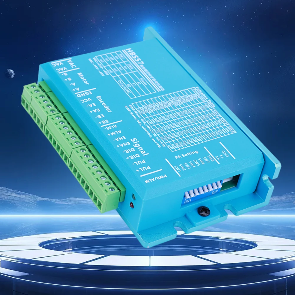 

HBS57 Гибридный сервопривод AC20-80V/DC24-70V Драйвер шагового двигателя Контроллер Энкодер 1000 линий 2-фазный для двигателя Nema23/Nema24