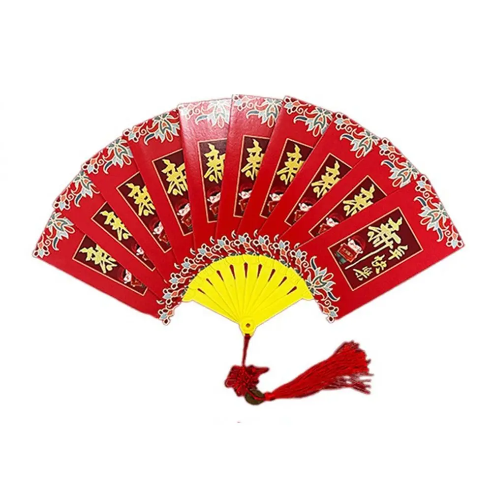 Money Red Pocket Fan Shape Red Envelope New Year Packet Best Wishes Fan Shape HongBao Good Luck Lucky Money