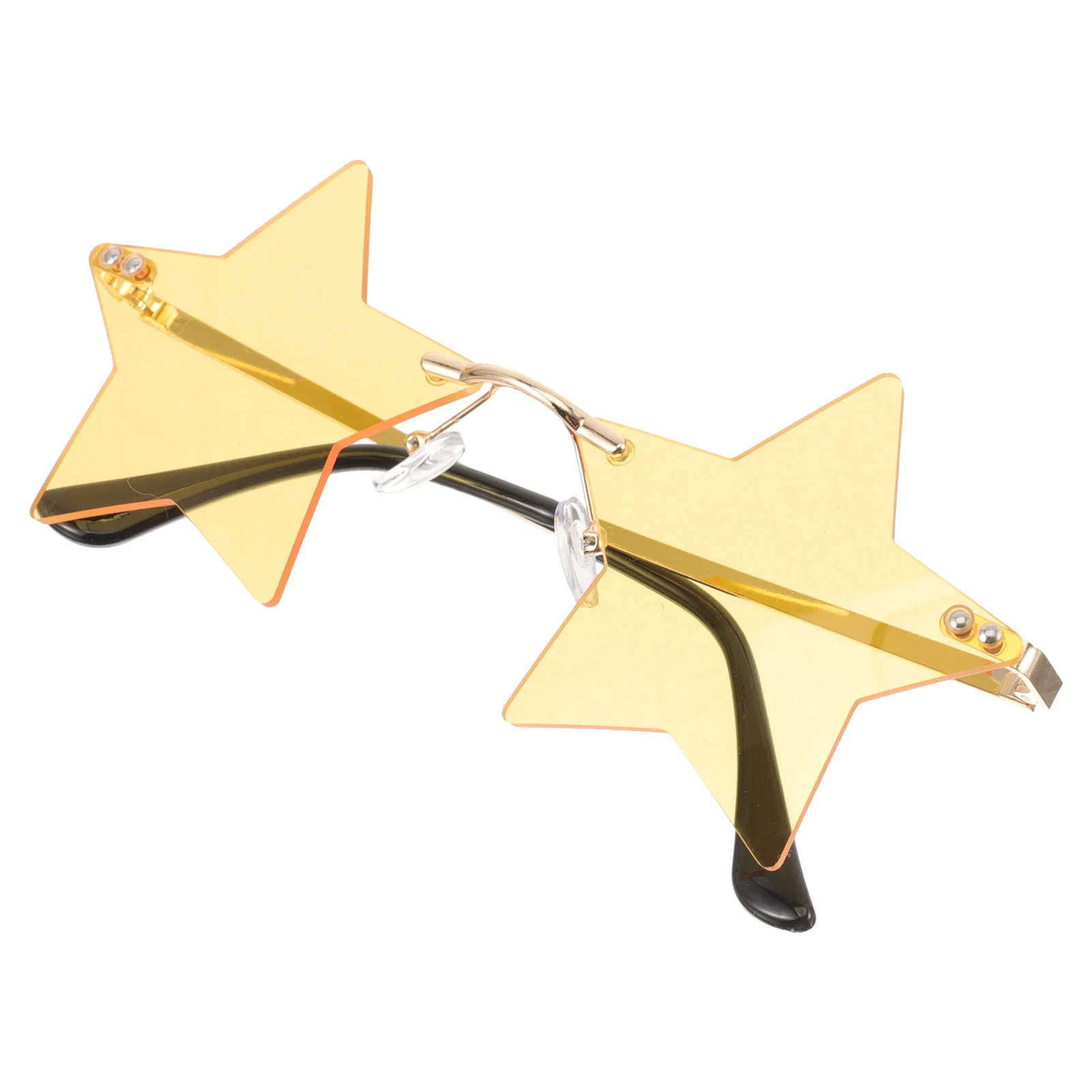 

LIFKOME Star Sunglasses Rimless Transparent Candy Color Frame Beach Party Eyewear Photo Booth Props for Men Women