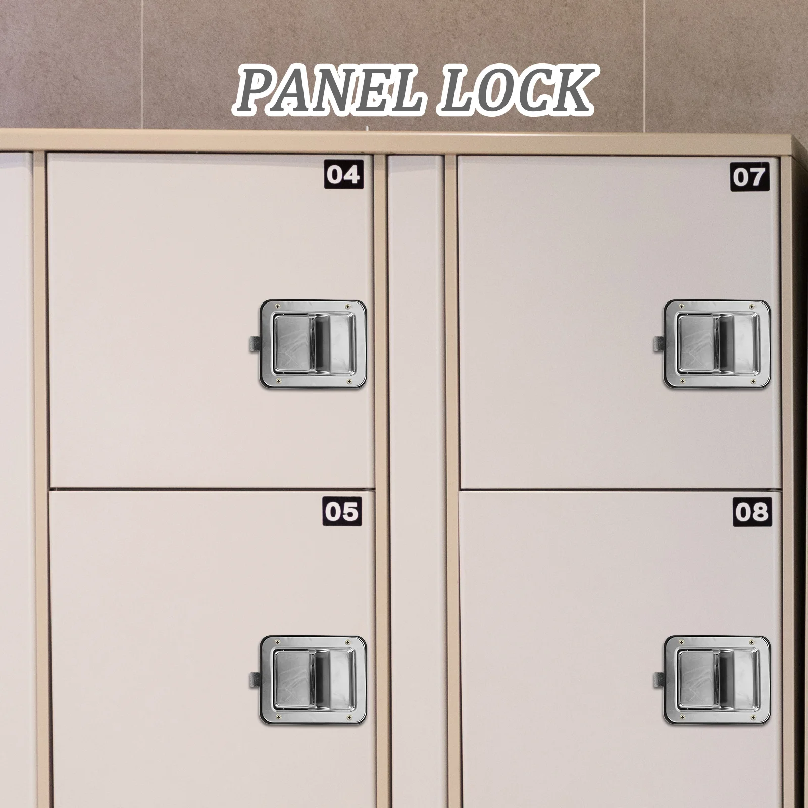 

Stainless Steel Truck Toolbox Latch Panel Lock Replacement Handle Push Lock for Trailer Rv Utility Bed Doors Truck Toolbox Latch