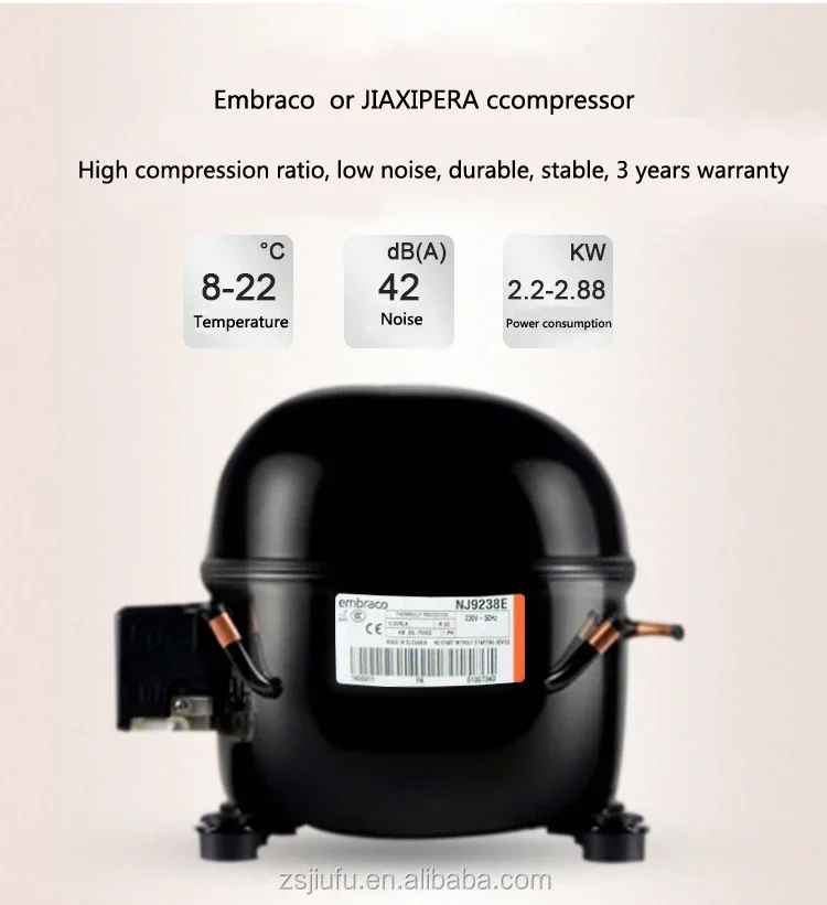 Jiufu 60L Factory Domestic Single Compressor Built-in Champagne & Wine Cooler