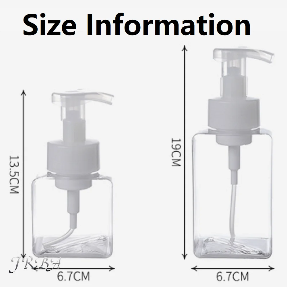 250ml/450ml Large Capacity Foam Bottles Dispenser Plastic Pump Bottles Mini Empty Soap Refillable Bottle Travel Shampoo Foaming