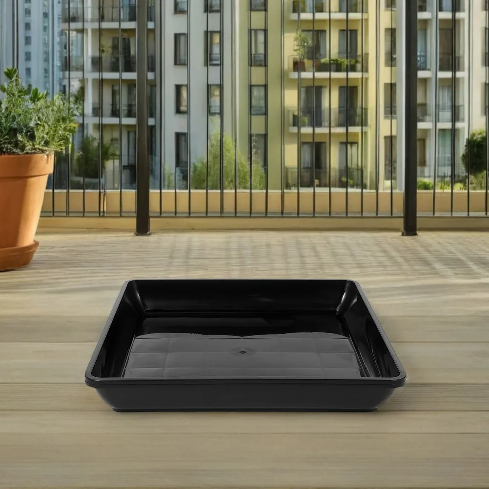 2Pcs Square Plastic Plant Tray Thickened Flower Pot Saucer Planter Bottom Water Catcher Drip Tray Balcony Indoor Outdoor