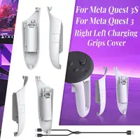 Para Meta Quest 3S/Quest 3 empuñaduras de carga derecha izquierda cubierta empuñaduras de controlador recargables controlador VR accesorios de paquete de batería