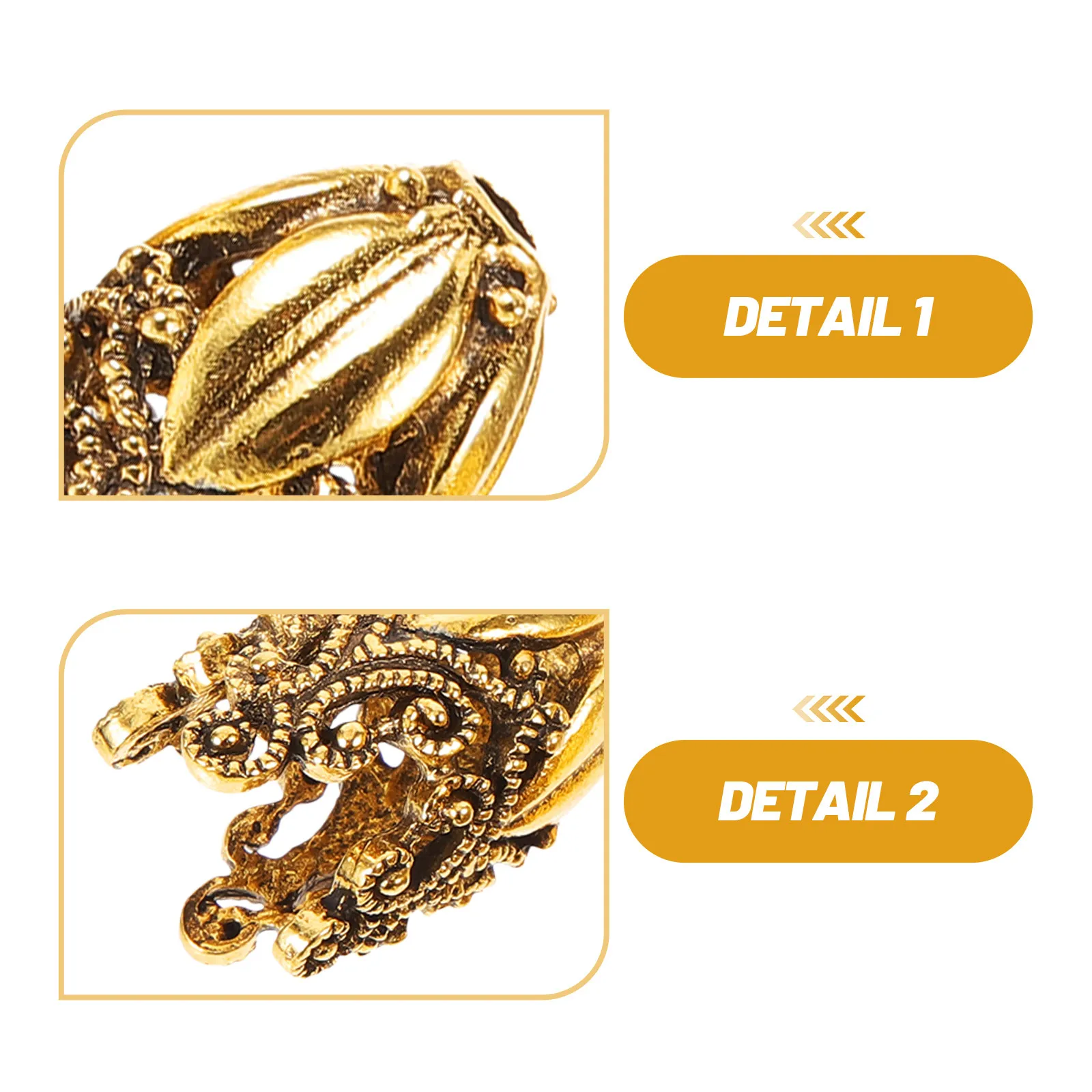 10Pcs Gold Flower Bead Caps Alloy Bracelet Findings Vintage Style Filigree End Caps DIY Making Flower Bead Cup