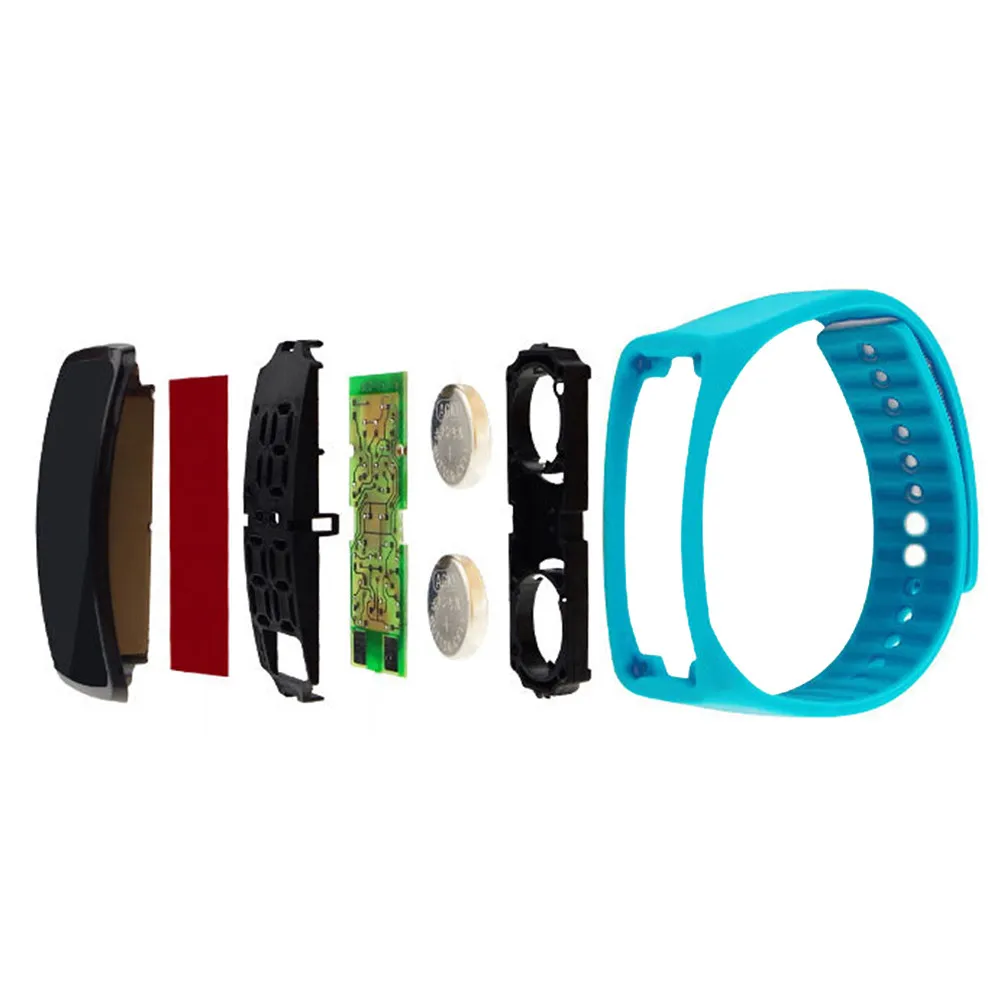 LED Electronic Black Silicone Band Digital Watch Outdoor Wristwatch Unisex Running Sports Time Date Display Adjustable