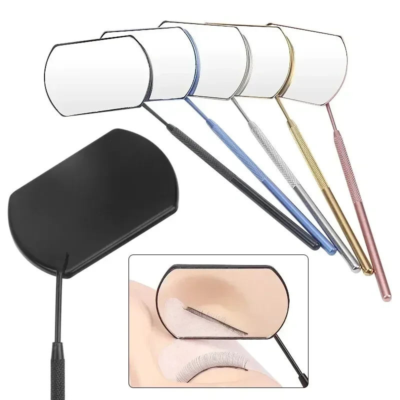 1 stuks wimperverlenging spiegel wimperverlenging enten gereedschap roestvrij staal multifunctionele controle wimper spiegel schoonheid make-up