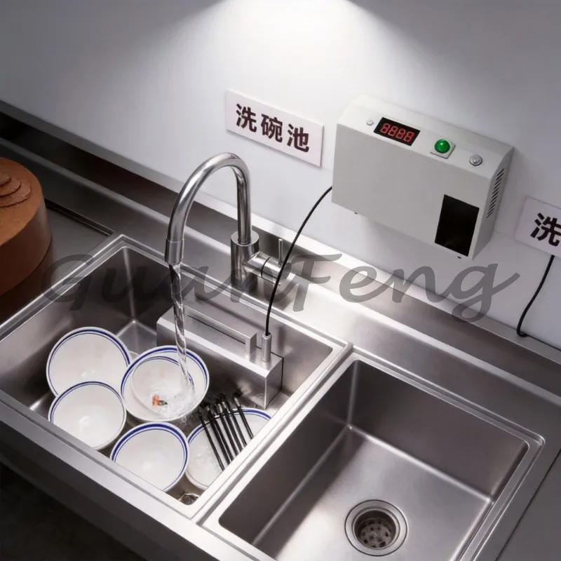 Small‑Size Automatic Ultrasonic Dishwasher, External Installation‑Free Kitchen Sink Cleaning Equipment for Restaurants