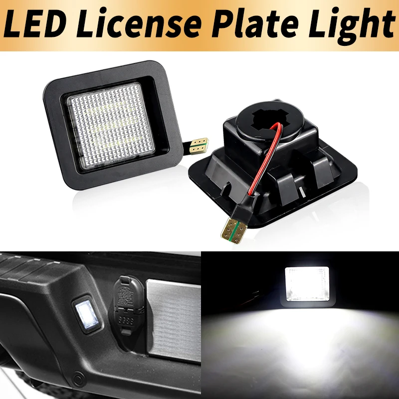 

2PCS LED Number Plate Lights Canbus For Ford F-150 2015 2016 2017-up Raptor 2017 2018-2022 License Plate Lamps Car Accessories