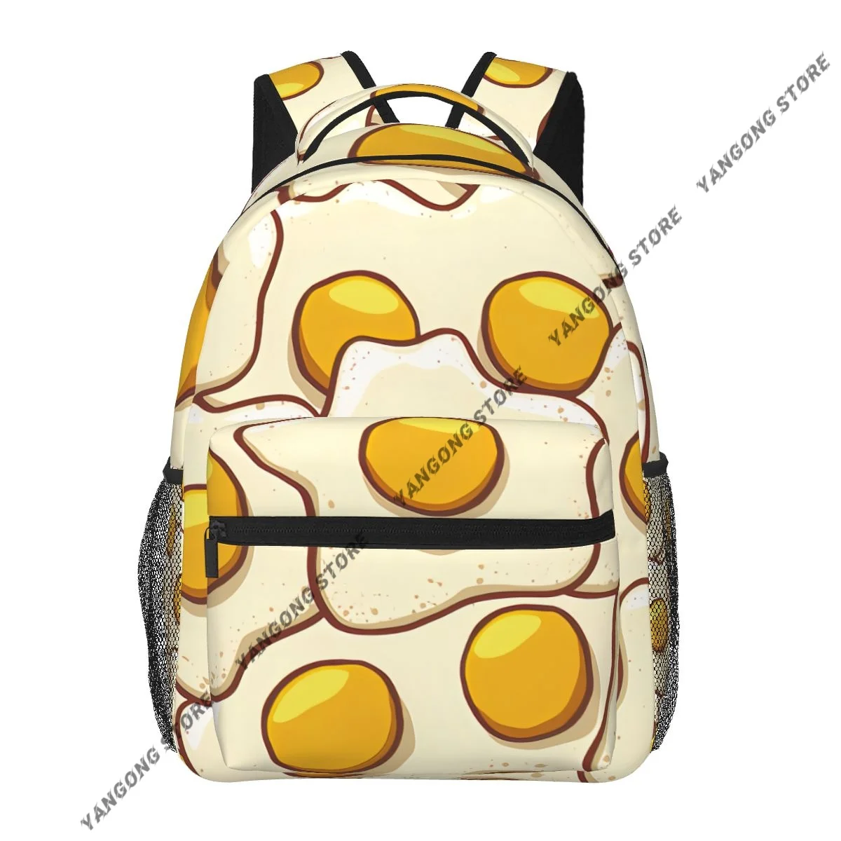 

Teenager Bookbag Backpack Travel Bag Hand Drawn Fried Eggs Pattern Backpack For Laptop School Bags