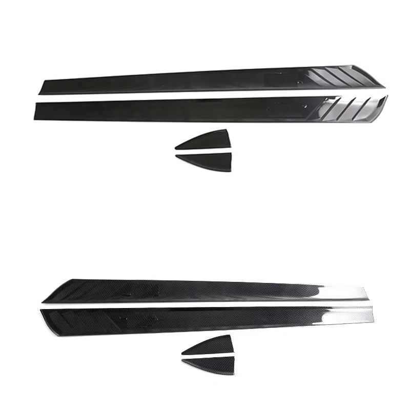 For Ford Mustang S650 2024 2025 ABS Carbon Fiber Pattern Side Door Sill Anti Scratch Protective Trim Exterior Accessories