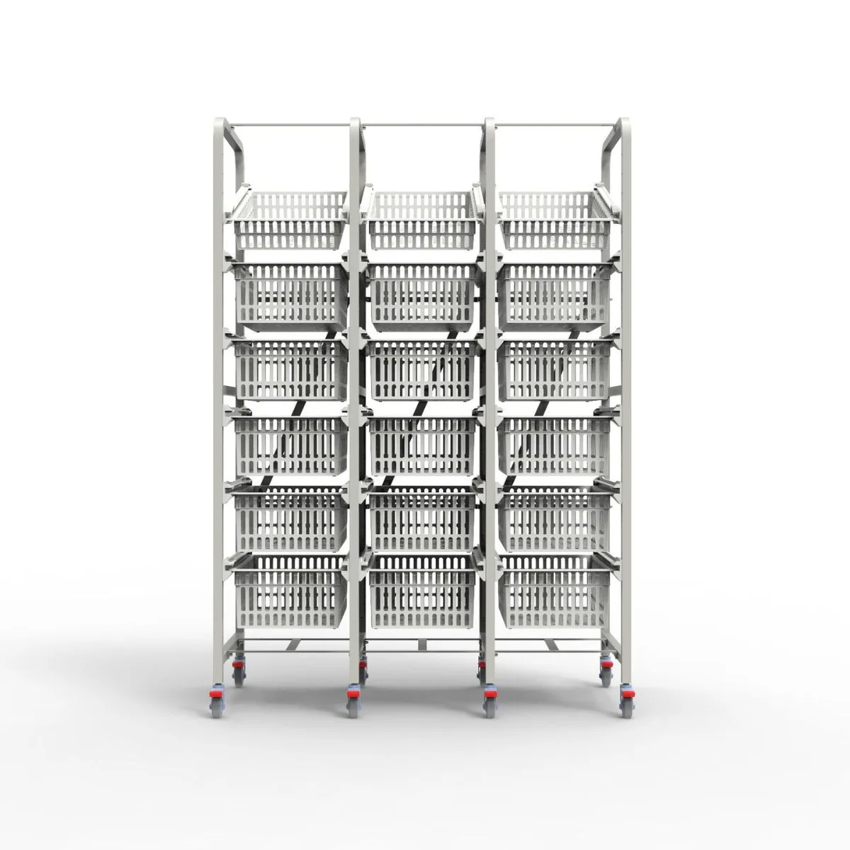 Sprayed steel plate multi-layer shelves, drug storage shelves, warehouse movable floor racks with brakes, space saving