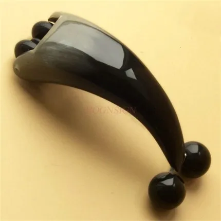 Multi-functional natural horn Y roller massage car beauty and health dual head massage wheel face massager is simple