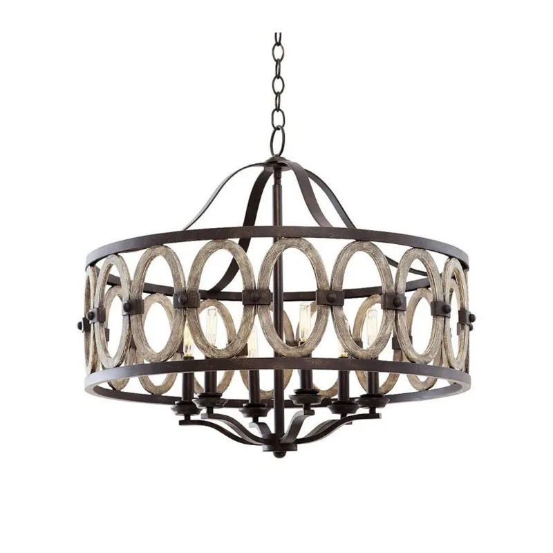 

Living room decoration bed and breakfast lantern wood personalized lighting American retro restaurant