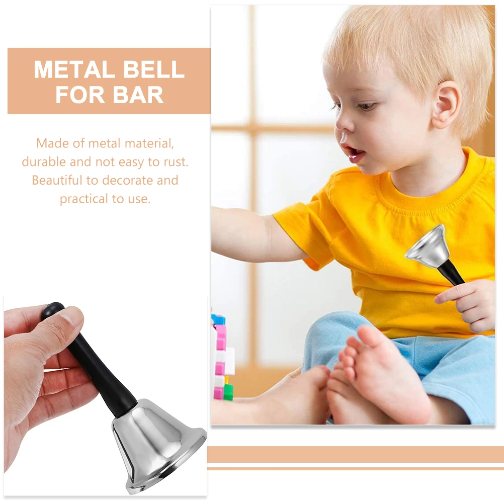 

6 Pcs Hand Ring Bell Christmas Decor Bells Table Call Metal Handheld Jingle Bride Notes Desk