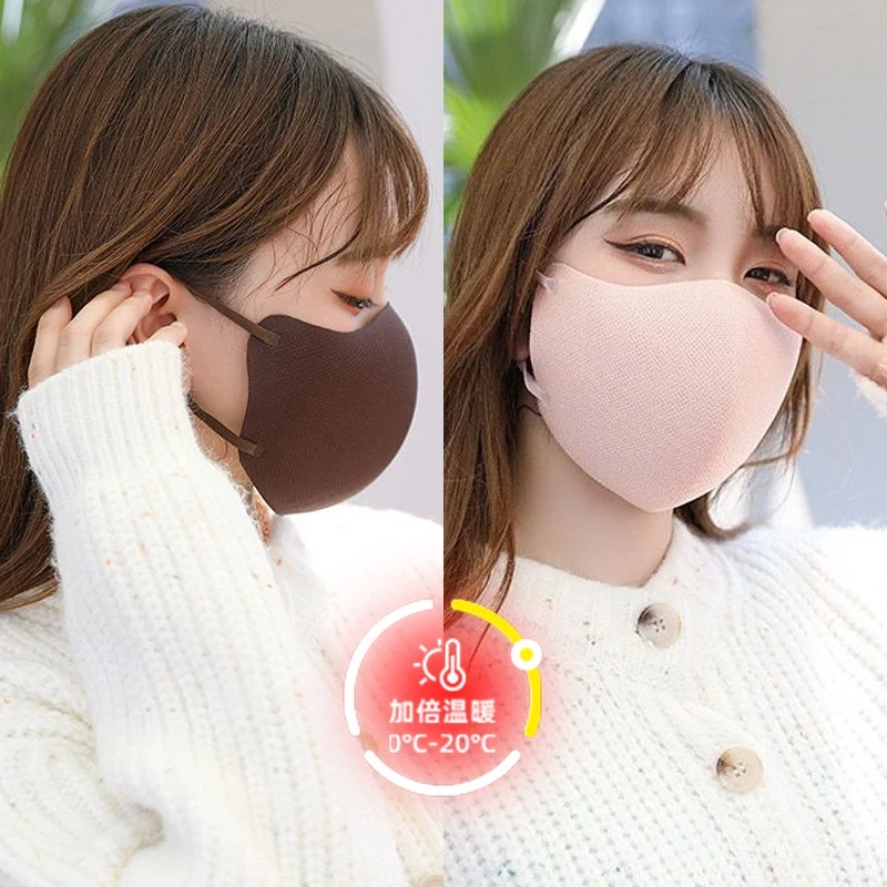 

3D thickened warm Mask adult simple seamless anti-cold breathable washable sponge anti-smog Autumn winte rcycling mask
