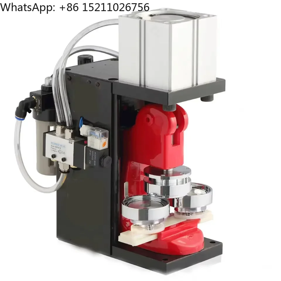 Automatic Pneumatic Plastic Button Making Machine 32 37 44 50 56 58 75MM Badge Maker for DIY Kids New Condition