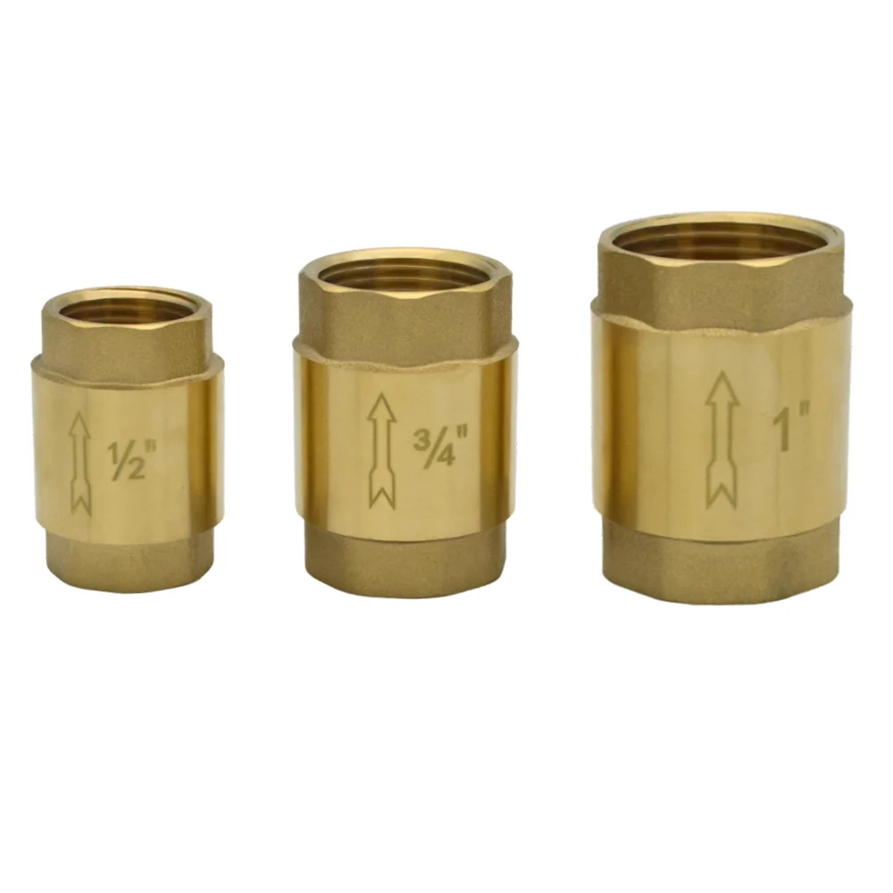 YBQS Brass Check Valve In-Line Spring 1/2
