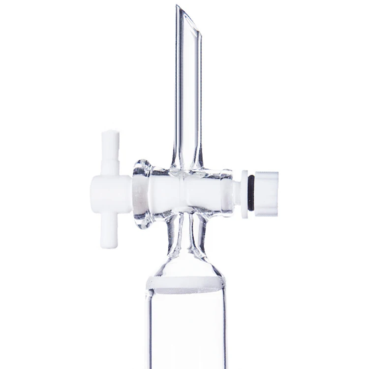 Columna de cromatografía de Uds de vidrio, 1 núcleo de arena lab 24 # con boca estándar y pistón de PTFE 16 22 30 40*200 300 400mm