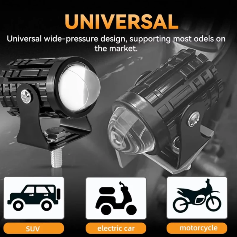 2pcs LED Spotlight Headlights Explorers Motorcycle Accessories Truck Car Auxiliary Additional Mini Projector Headlamp Fog Lights
