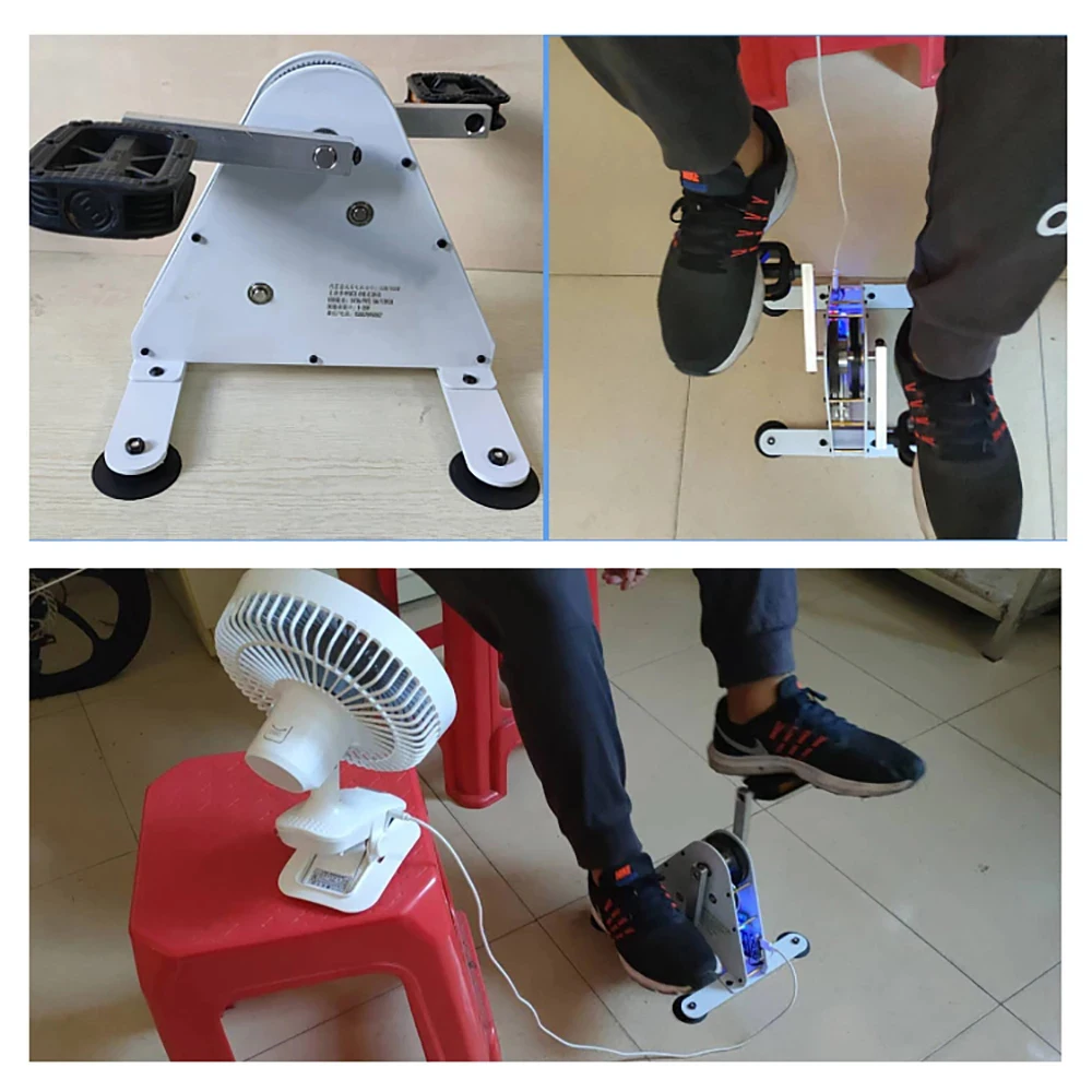 Generador de Pedal portátil, dispositivo de entrenamiento de rehabilitación, bicicleta giratoria, salida USB Dual, bricolaje, Fitness, generador operado por pies