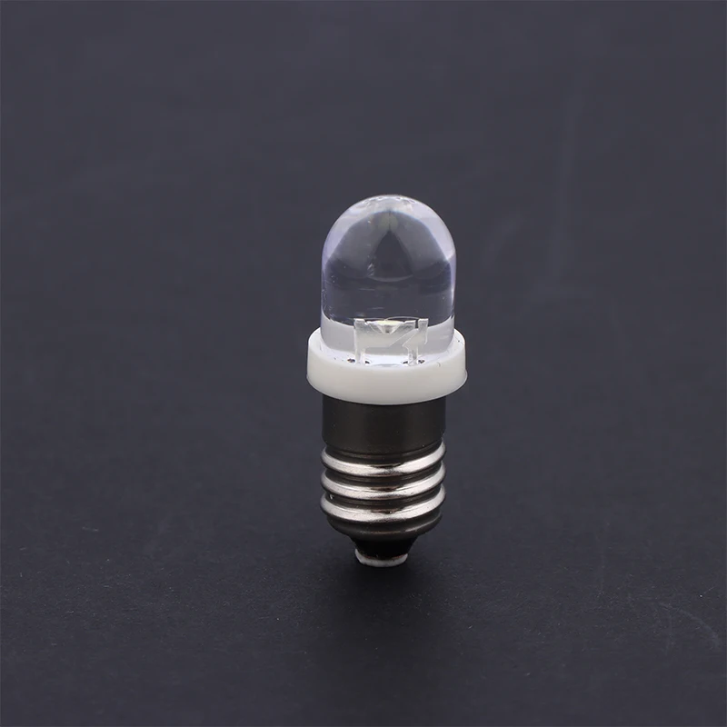 E10 Bulbs 5Pcs LED E10 DC3V 5V 6V 12V 24V Screw Bulb Warning Signal Bulb E10 Instrumentation Bulb Indicator Auto Interior Light