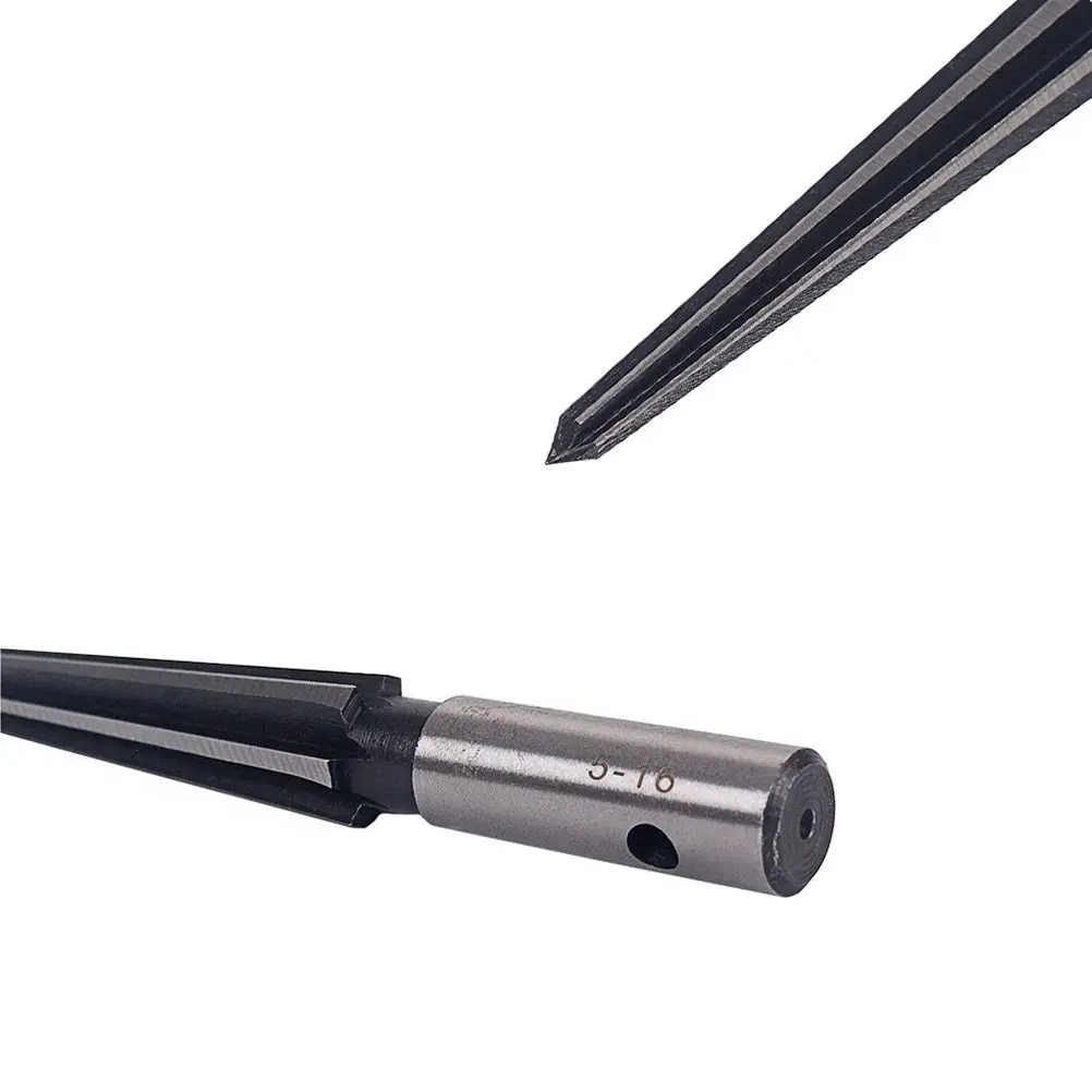 Professional 6 Fluted T Handle Reamer for Guitar Luthier Woodworking Tapered Chamfer Reaming Tool 5-16Mm R142 Silver