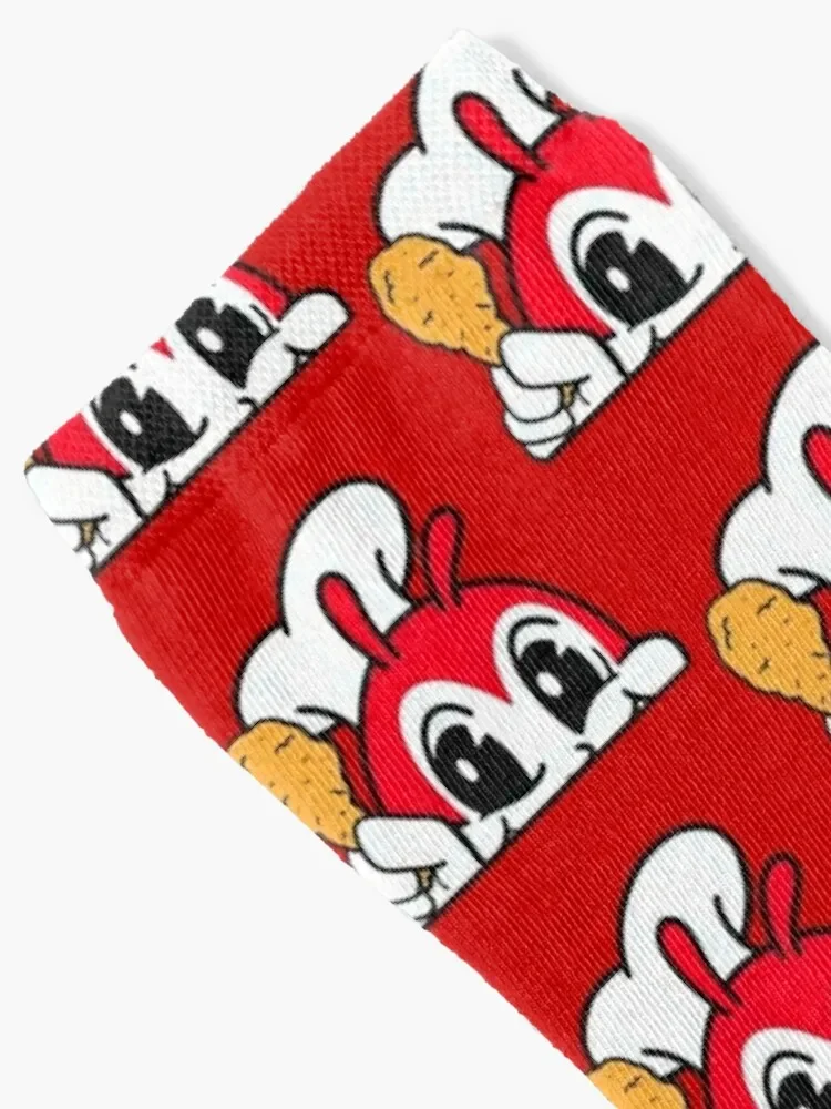 JOLLIBEE PEEKING CUTE CHICKEN JOY FILIPINO STICKER Socks hiphop with print Socks Women's Men's