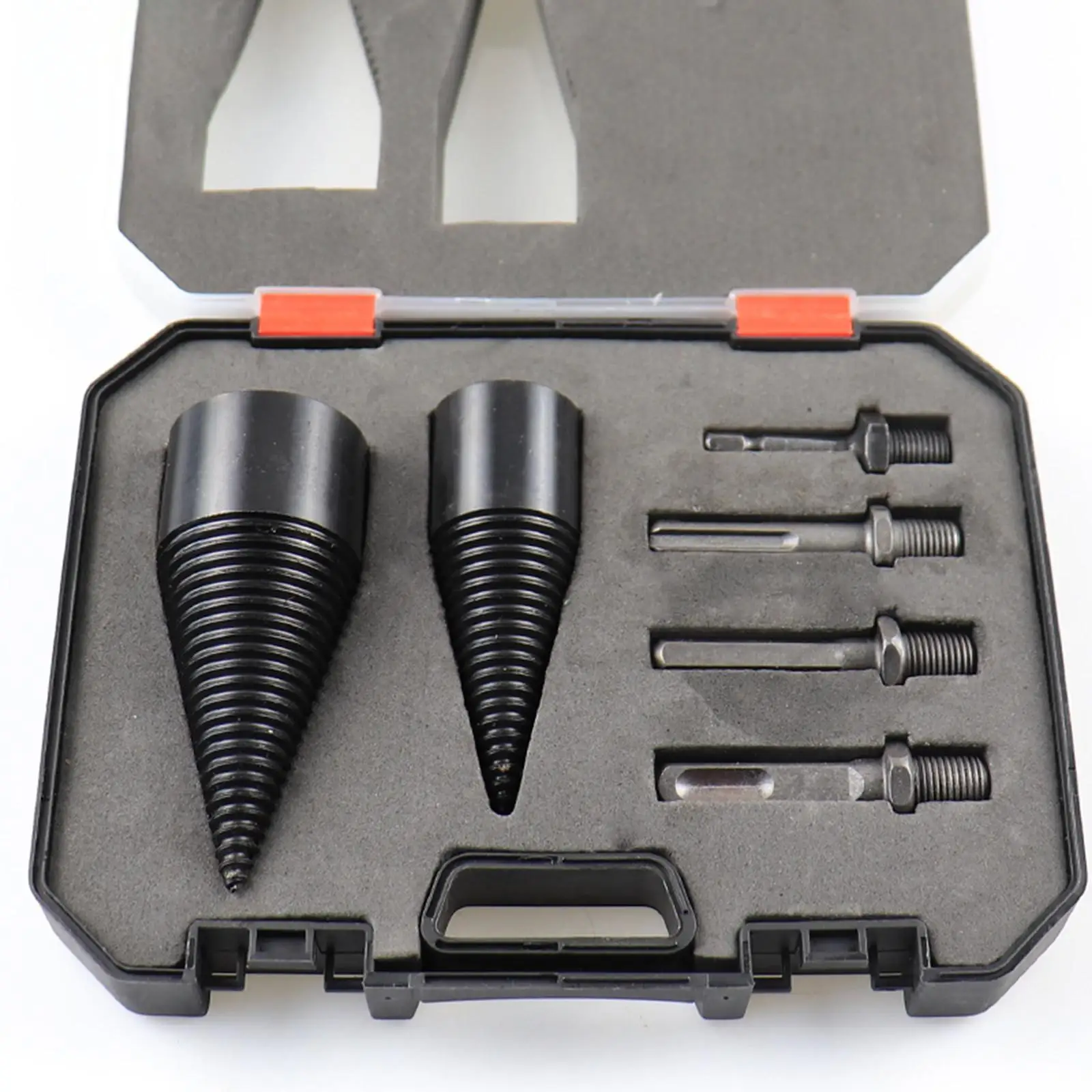 Set of 6 Firewood Log Splitter Attachment Detachable Quick Separation Screw Cones for Electric Heavy Duty