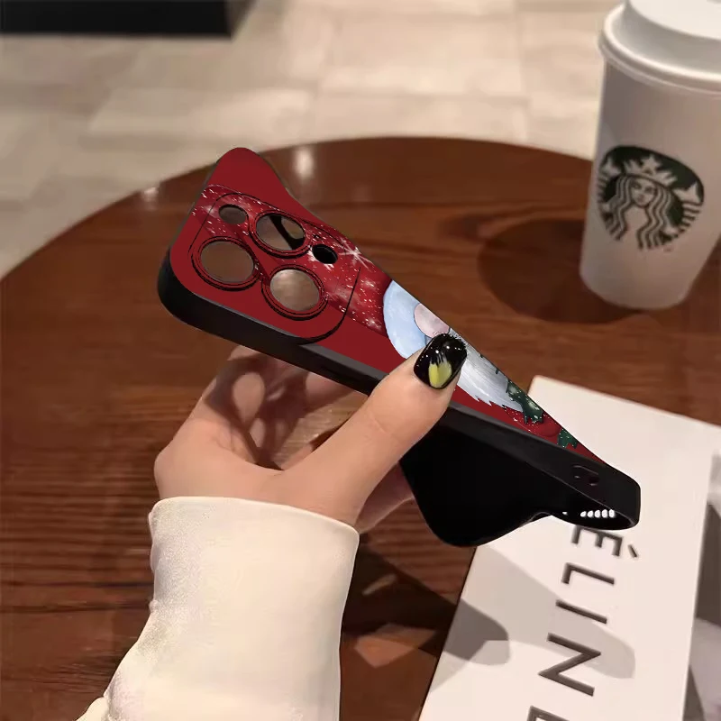 Santa Claus Elk Christmas Tree Phone Case For iPhone 11 12 13 14 15 16 17 Air Pro Max Mini XS X XR 7 8 Plus SE2 Shockproof Cover - náhled 5