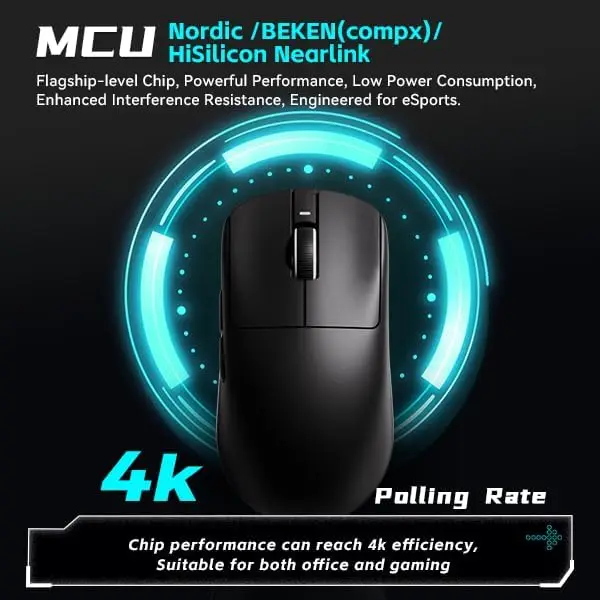 

Беспроводная игровая мышь VXE Dragonfly R1, легкая мышь для игр, регулируемый DPI, 1 мс, ультра низкая задержка, эргономичный дизайн, ПК/Mac