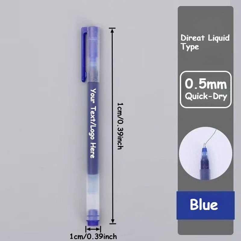 20/30/60PCS Customizable Gel Pens Smooth Writing Promotional Signature Pens for Business Advertising Office & Homework (3 color)