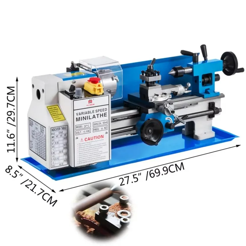 Metalworking Turning Universal Mini Metal Lathe Machine Machining Horizontal Lathe Mini Lathe Machine Multifunctional