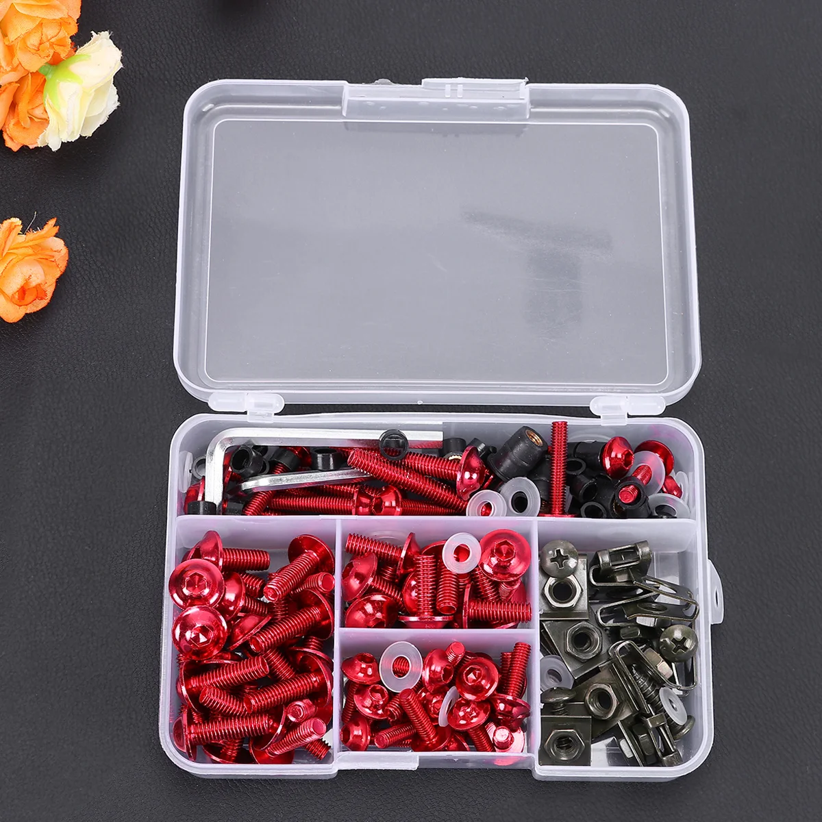 

177pcs Motorcycle Fairing Bolt Kit Black Strong Corrosion Resistant Fasteners For Motorbike Windscreen Windshield Panel Fixing